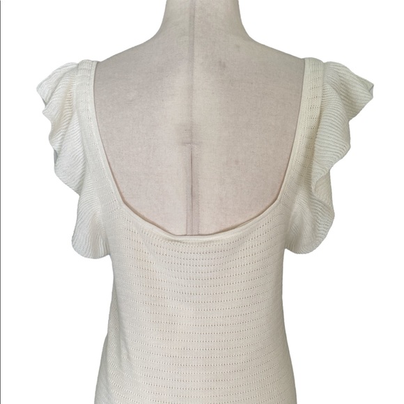 NWT House of Harlow 1960 Flutter Sleeve Scoop Neck Knit Sweater Midi Dress - L - Picture 8 of 14